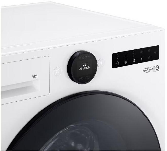 LG F4WX809YC 9kg Frontlader Waschmaschine, 60 cm breit, 1400 U/Min, AquaStop, ThinQ (WLAN), Kindersicherung, Steam, weiß
