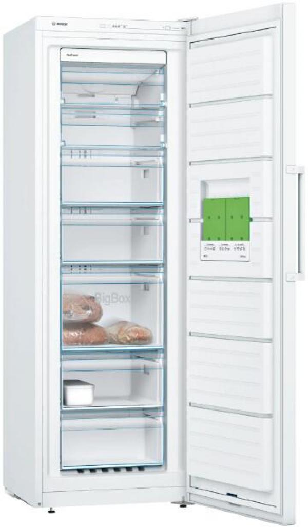 Bosch GSN33FWEV Serie 4 Stand Gefrierschrank, 60 cm breit, 225 L, NigBox, Schnellgefrieren, weiß