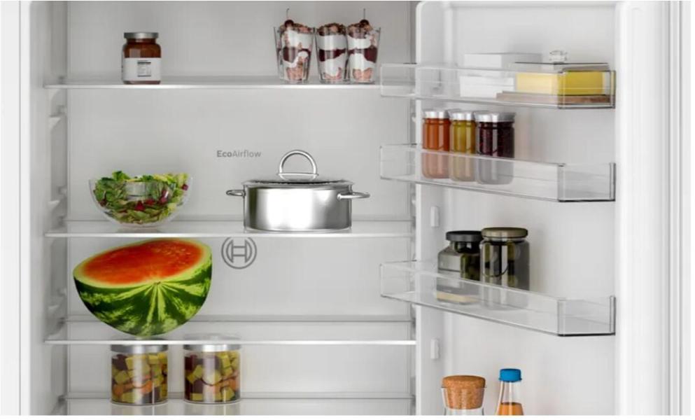 Bosch KBN96NSE0 Serie 2 Einbau Kühl-Gefrierkombination, Nischenhöhe 194 cm, 383 L, Schlepptür, HomeConnect, EcoMode, weiß