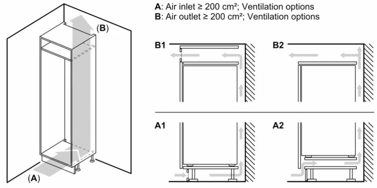 Bosch KIL82NSE0 Serie 2 Einbau Kühlschrank mit Gefrierfach, Nichenhöhe 177,5 cm, 280 L, Schlepptürtechnik, Vario Zone, weiß