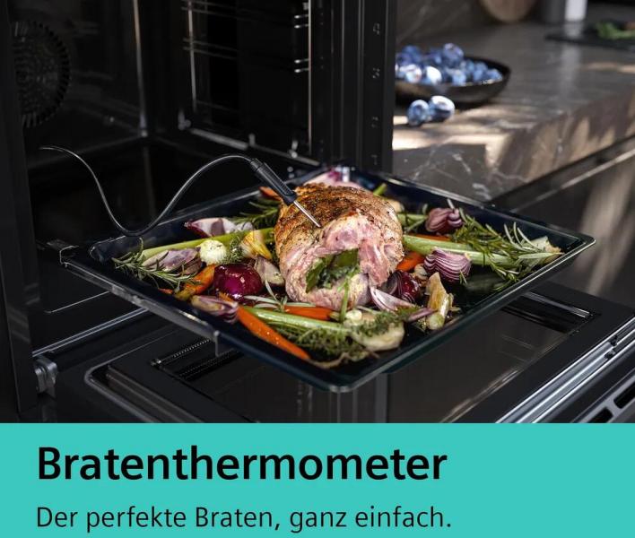 Siemens HR578GFS7F iQ500 A+ Einbaubackofen, 59,4 cm breit, 71 L, Dampfunterstützung, Edelstahl
