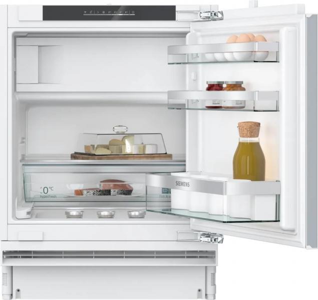 ARDEBO.de Siemens KU22LADD0 iQ500 Unterbau Kühlschrank, Nischenhöhe 82 cm, 110 L, Flachscharnier mit Softeinzug, super Cooling, LED-Beleuchtung, safety Glas