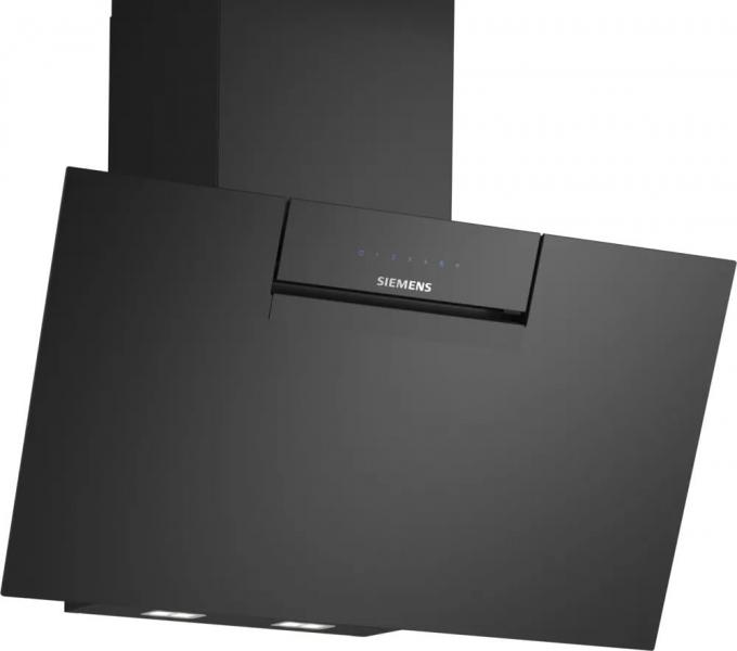 ARDEBO.de Siemens LC87KFN60 iQ300 A+ Kopffreihaube, 80 cm breit, 768 m³/h, cook Connect System, iQdrive Motor, Leistung 3-stufig + 1 Intensiv, Klarglas, schwarz bedruckt