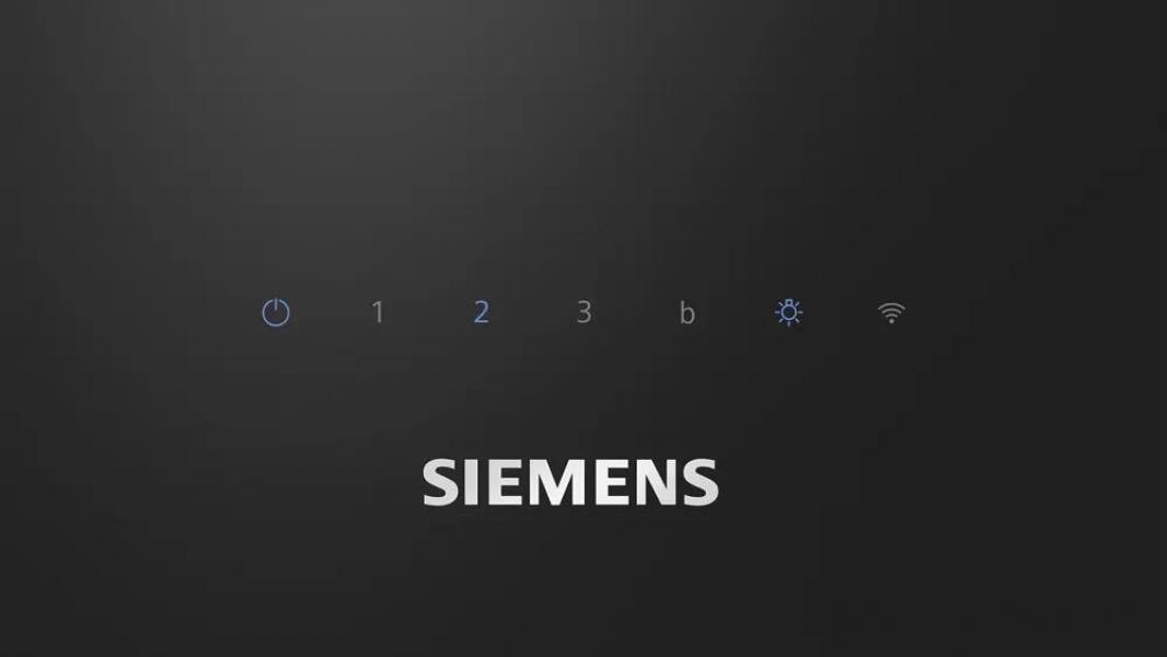 Siemens LC87KFN60 iQ300 A+ Kopffreihaube, 80 cm breit, 768 m³/h, cook Connect System, iQdrive Motor, Leistung 3-stufig + 1 Intensiv, Klarglas, schwarz bedruckt