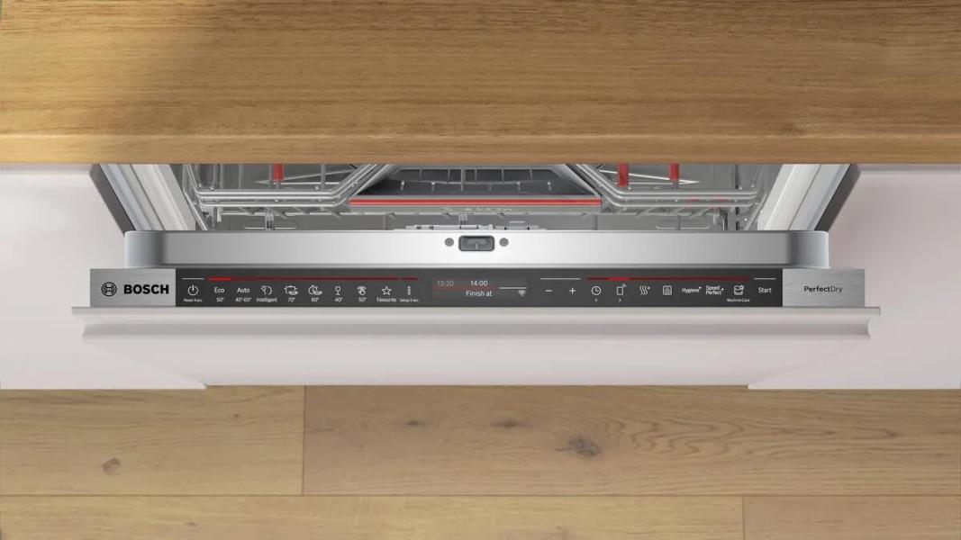 Bosch SBD8TCX04E Serie 8 Vollintegrierter Geschirrspüler, 60 cm breit, 14 Maßgedecke, Aqua Stop, Vario Schublade Pro, Timelight, Home Connect, Kindersicherung