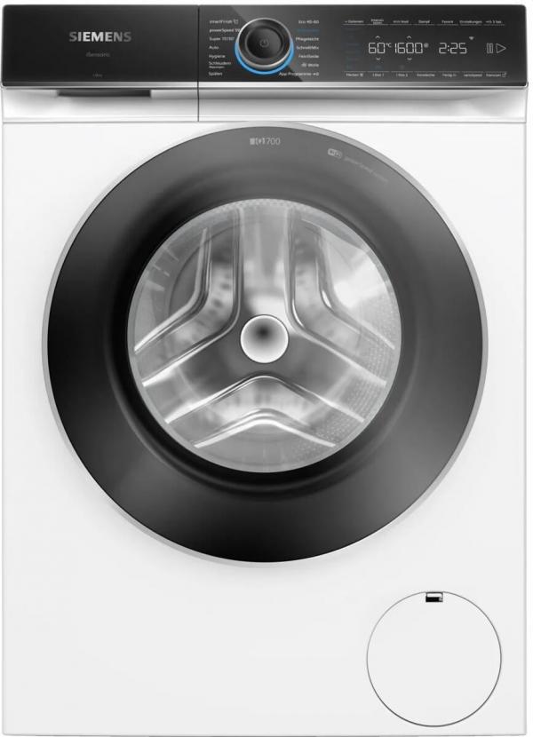 ARDEBO.de Siemens WG56B2A41 iQ700 10 kg Frontlader Waschmaschine, 60 cm breit, 1600 U/min, AquaStop, i-Dos, speedPack XL, Antiflecken-System, weiß