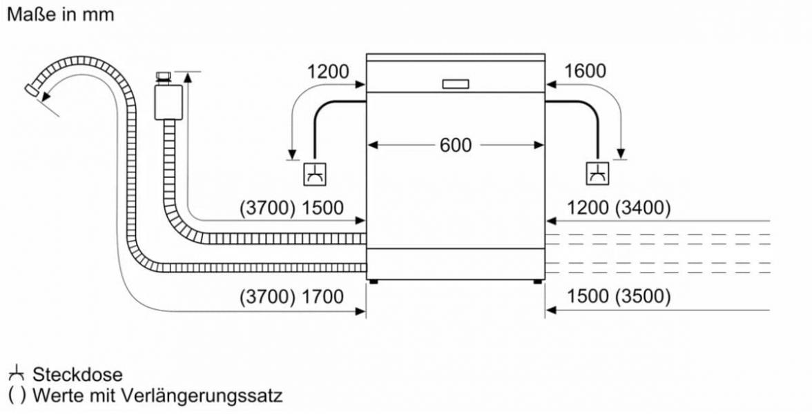 Bosch SMI6ECS12E Serie 6 Teilintegrierter Geschirrspüler, 60 cm breit, 14 Maßgedecke, AquaStop, Vario Schublade, Eco Silence Drive, AquaSensor, HomeConnect, Gebürsteter Stahl