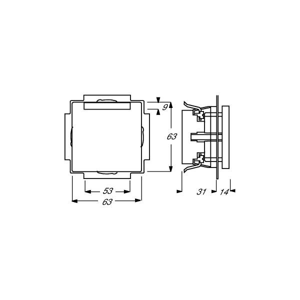 Busch-Jaeger 20 EUCNB-866 SCHUKO Steckdosen-Einsatz mit Beschriftungsfeld, Pur Edelstahl, edelstahl (2CKA002013A5432)