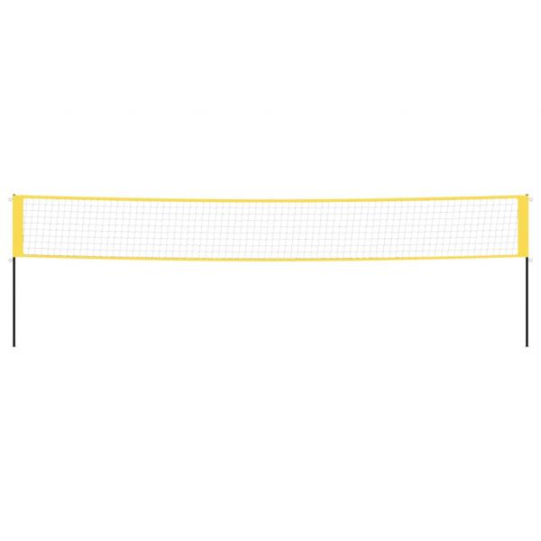 Badminton-Netz Gelb und Schwarz 600x155 cm PE-Gewebe