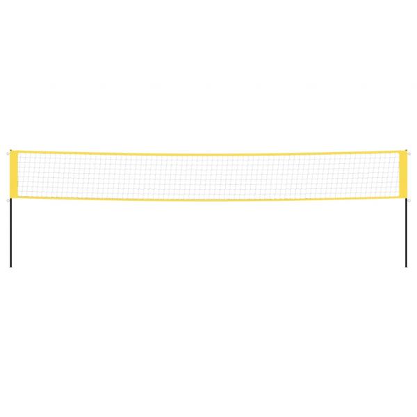 Badminton-Netz Gelb und Schwarz 600x155 cm PE-Gewebe