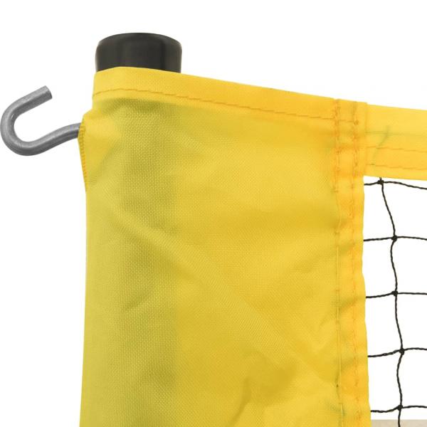 Badminton-Netz Gelb und Schwarz 600x155 cm PE-Gewebe