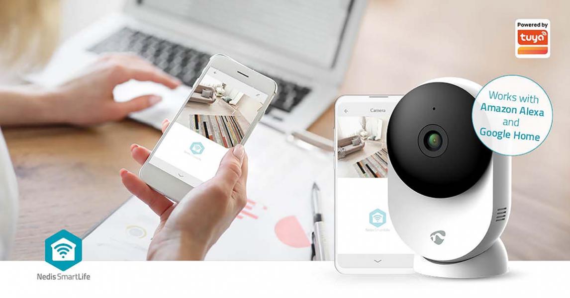 SmartLife Innenkamera | Wi-Fi | 3MP Full HD 1296p | Cloud Storage (optional) / microSD (not enthalten) / Onvif | mit Bewegungssensor | Nachtsicht | Weiss