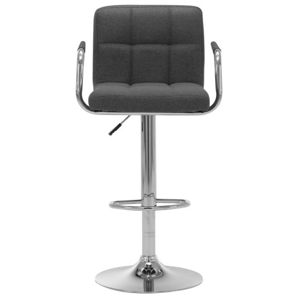 Barhocker 2 Stk. Dunkelgrau Stoff