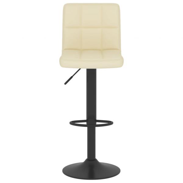Barhocker 2 Stk. Creme Stoff