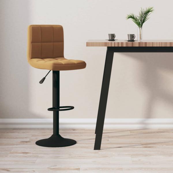 ARDEBO.de - Barhocker Braun Samt