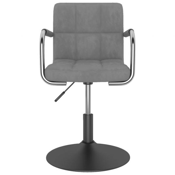Barhocker Hellgrau Samt