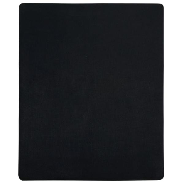 Spannbettlaken Jersey Schwarz 90x200 cm Baumwolle