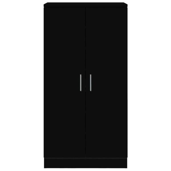 Schuhschrank Schwarz 55x35x108 cm Holzwerkstoff