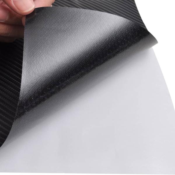 Autofolien 2 Stk. 4D Schwarz 100x150 cm+50x150 cm