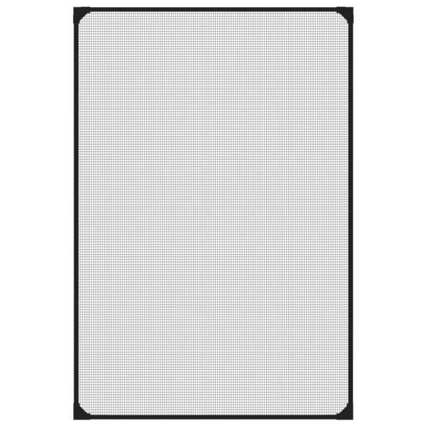 Magnet-Insektenschutz für Fenster Anthrazit 80x120 cm