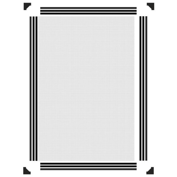 Magnet-Insektenschutz für Fenster Anthrazit 80x120 cm