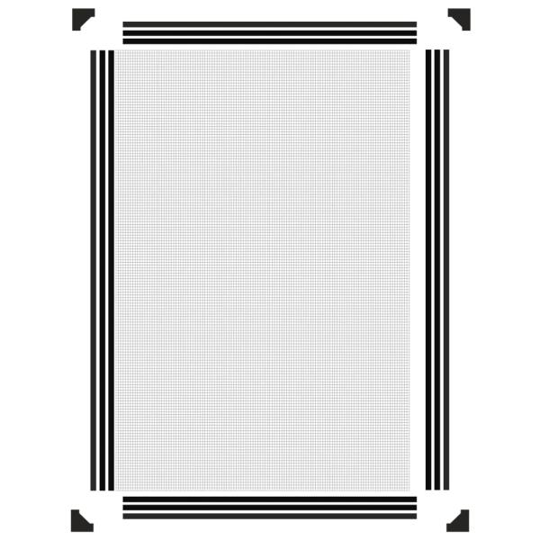Magnet-Insektenschutz für Fenster Anthrazit 80x120 cm