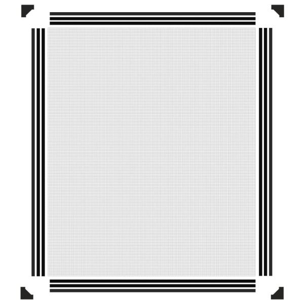 Magnet-Insektenschutz für Fenster Anthrazit 100x120 cm