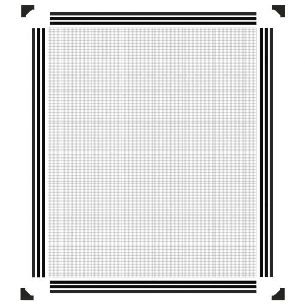 Magnet-Insektenschutz für Fenster Anthrazit 100x120 cm