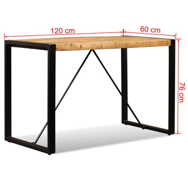 Esstisch Raues Massives Mangoholz 120 cm