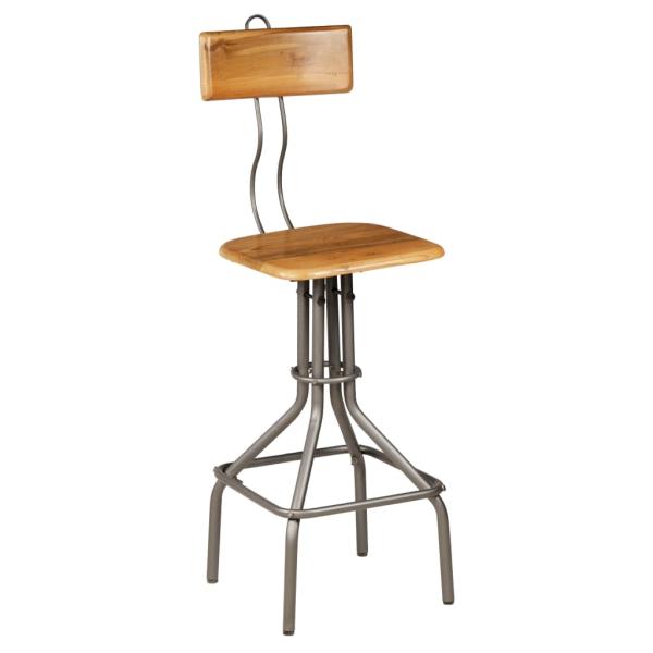 Barhocker 2 Stk. Altholz Teak