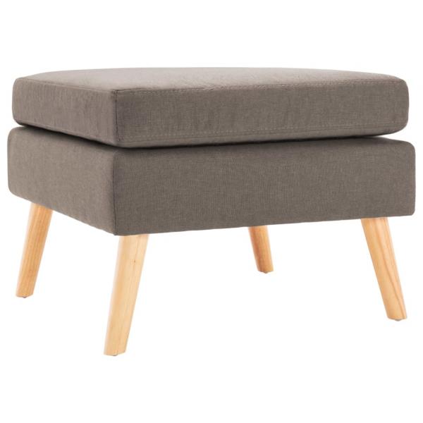 ARDEBO.de - Fußhocker Taupe Stoff