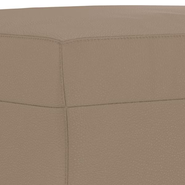 ARDEBO.de - 3-tlg. Sofagarnitur mit Kissen Cappuccino-Braun Kunstleder