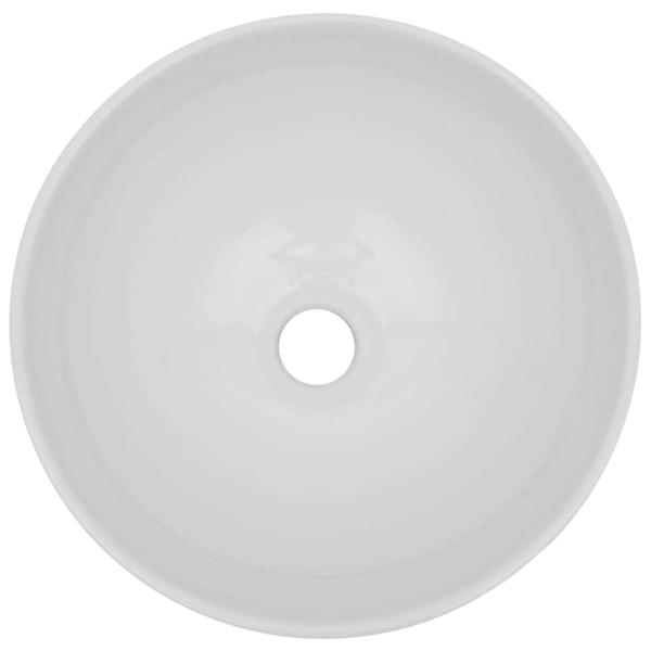 2-tlg. Badmöbel-Set Keramik Weiß