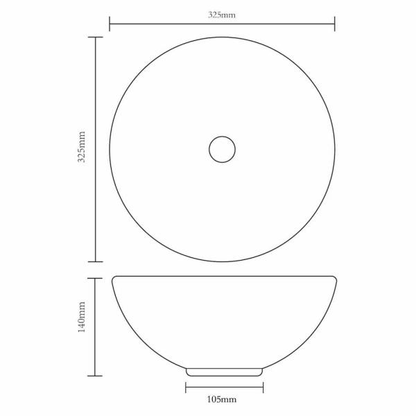 2-tlg. Badmöbel-Set Keramik Weiß