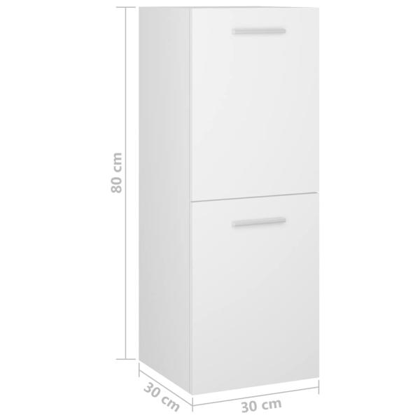 Badmöbel-Set Weiß Holzwerkstoff