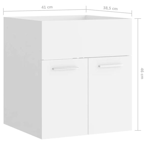 Badmöbel-Set Weiß Holzwerkstoff