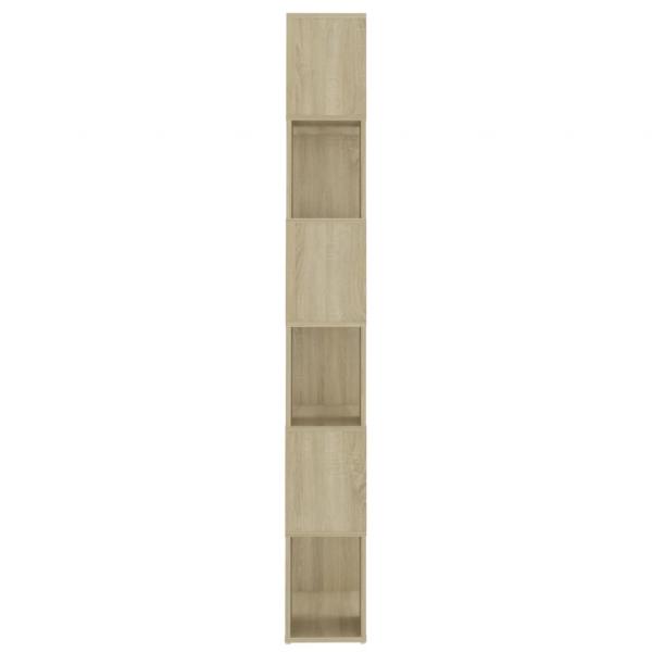 Bücherregal Raumteiler Sonoma-Eiche 60x24x186 cm Holzwerkstoff