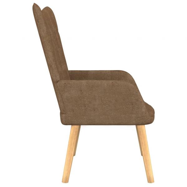 ARDEBO.de - Relaxsessel mit Hocker Taupe Stoff