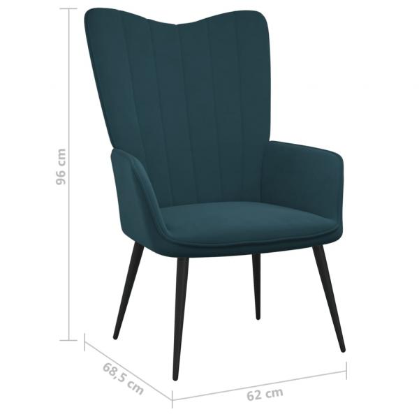 Relaxsessel Blau Samt