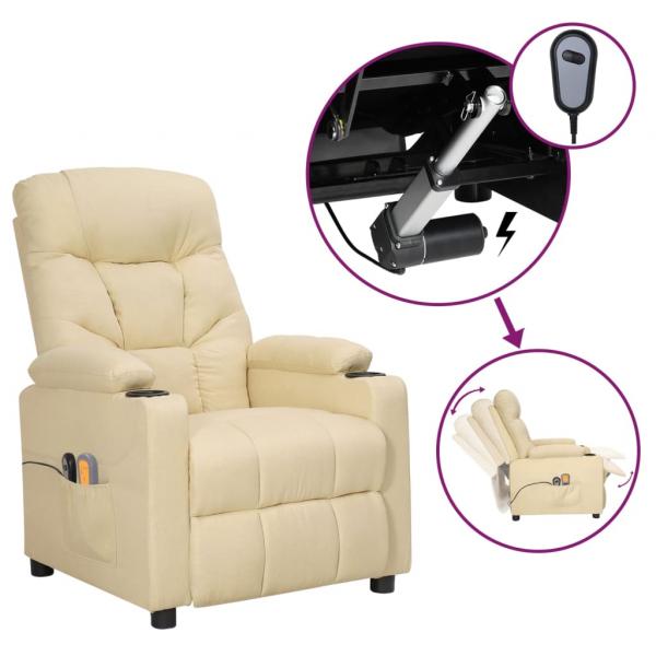 ARDEBO.de - Massagesessel Elektrisch Creme Stoff