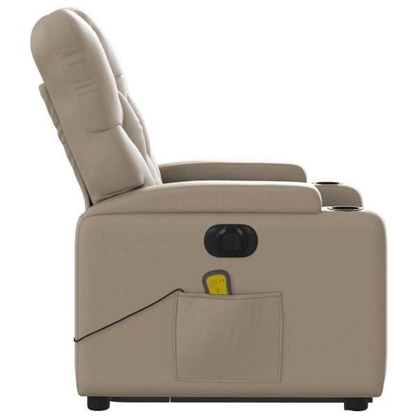 ARDEBO.de - Massagesessel mit Aufstehhilfe Elektrisch Cappuccino Kunstleder