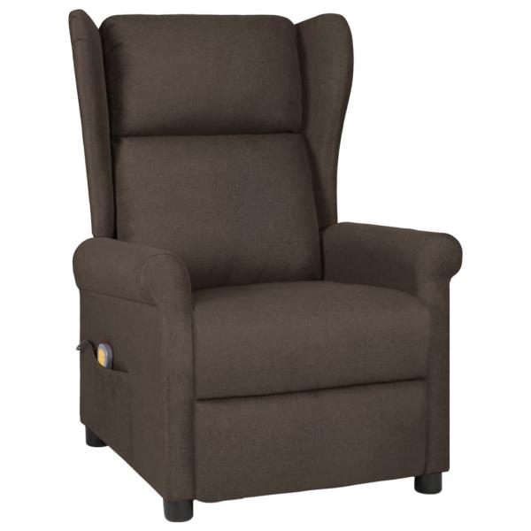 ARDEBO.de - Massagesessel Dunkelbraun Stoff