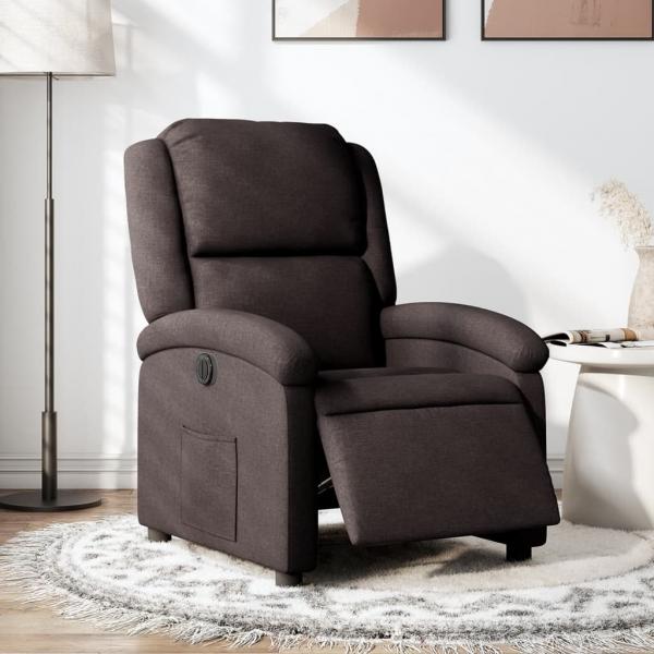 ARDEBO.de - Relaxsessel Elektrisch Dunkelbraun Stoff