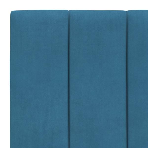 Bett mit Matratze Blau 90x190 cm Samt