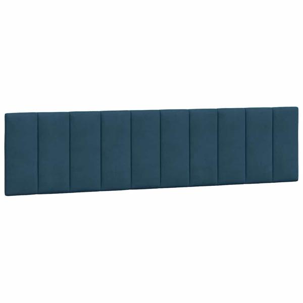 Bett mit Matratze "Hanko" Blau 200x200 cm Samt