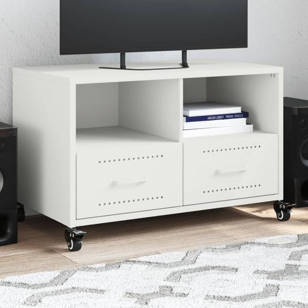 ARDEBO.de - TV-Schrank Weiß 68x39x43,5 cm Stahl