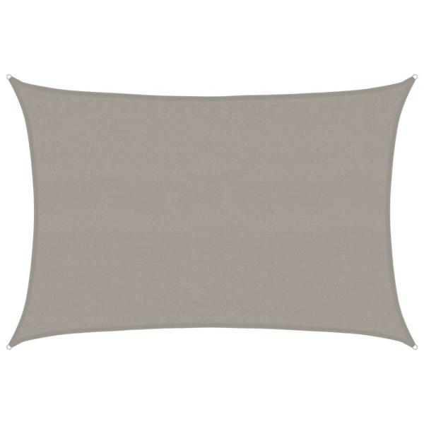 Sonnensegel 160 g/m² Rechteckig Hellgrau 3,5x5 m HDPE