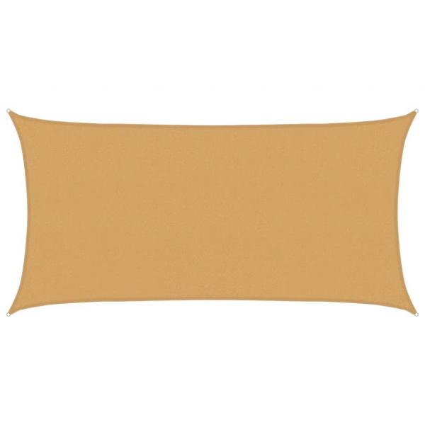 Sonnensegel 160 g/m² Rechteckig Sandfarben 2,5x5 m HDPE