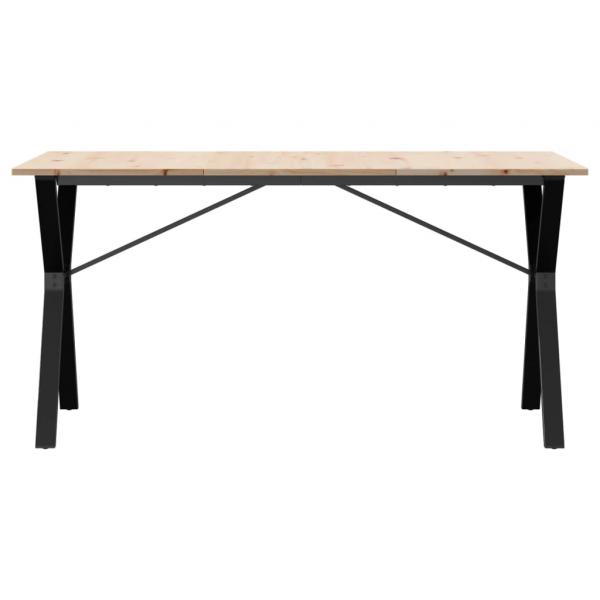 Esstisch Y-Gestell 160x80x75 cm Massivholz Kiefer und Gusseisen