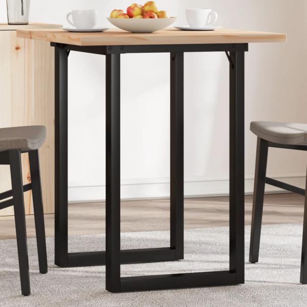 ARDEBO.de - Esstisch O-Gestell 70x70x75,5 cm Massivholz Kiefer & Gusseisen